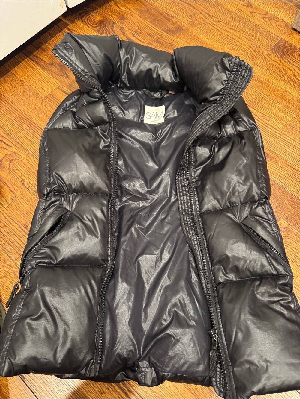 SAM kidsBlack Quilted Puffer Vest with High Collar-16